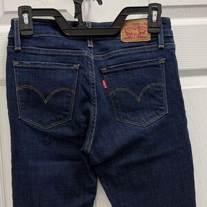 Levi's Dark Blue Distressed Skinny Jeans